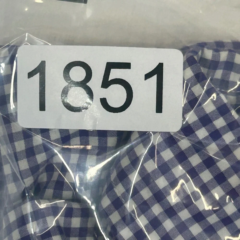 Polo Ralph Lauren Mens Slim Fit Gingham Button Down Shirt Purple White L